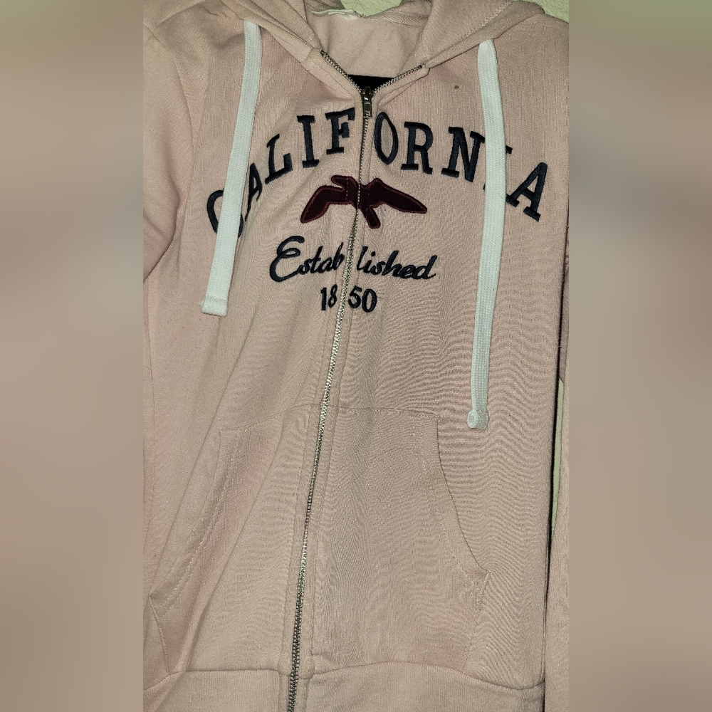 California Pink Zip Up sweater